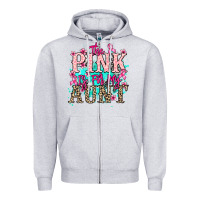 Heather Grey The pink is for my Aunt Cancer Awareness Zipper Hoodie - HowdyJamesFarm