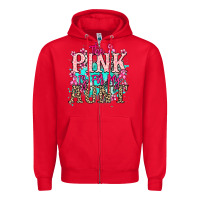 Red The pink is for my Aunt Cancer Awareness Zipper Hoodie - HowdyJamesFarm