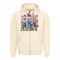Sandshell The pink is for my Aunt Cancer Awareness Zipper Hoodie - HowdyJamesFarm