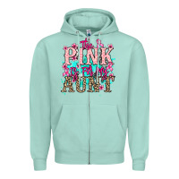 Seafoam The pink is for my Aunt Cancer Awareness Zipper Hoodie - HowdyJamesFarm