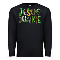 Black Jesus junkie St. Patrick's Premium Sweatshirt - CowGirlArtShop