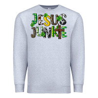 Heather Grey Jesus junkie St. Patrick's Premium Sweatshirt - CowGirlArtShop