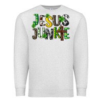 Oatmeal Heather Jesus junkie St. Patrick's Premium Sweatshirt - CowGirlArtShop