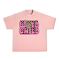 Salmon wild child pink skeleton Urban Heavy Tee - MaliasSmallBusiness