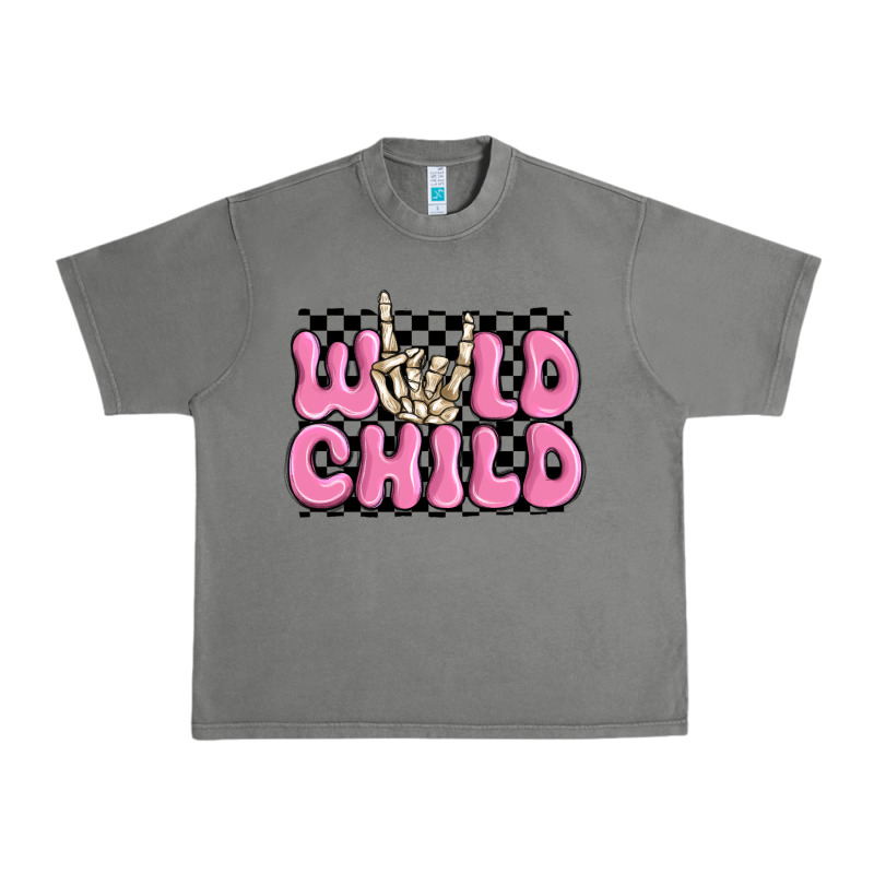 Wild Child Pink Skeleton Urban Heavy Tee by MaliasSmallBusiness | Teevron