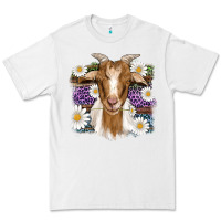 White easter goat daisys leopard wooden Premium Tee - Artiststas