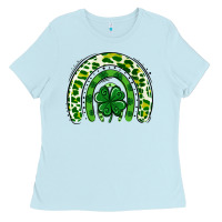 Baby Blue St Patrick Rainbow Ladies Tee - Jasminsmagicworld