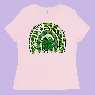 St Patrick Rainbow Ladies Tee Designed By Jasminsmagicworld