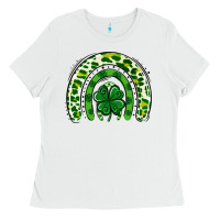 White St Patrick Rainbow Ladies Tee - Jasminsmagicworld