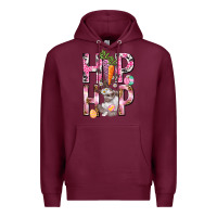Burgundy Hip hop Easter Girl Easter Day Premium Hoodie - HowdyJamesFarm