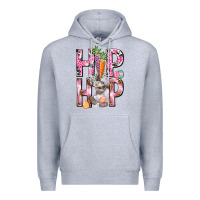 Heather Grey Hip hop Easter Girl Easter Day Premium Hoodie - HowdyJamesFarm