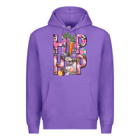 Purple Hip hop Easter Girl Easter Day Premium Hoodie - HowdyJamesFarm