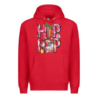Red Hip hop Easter Girl Easter Day Premium Hoodie - HowdyJamesFarm