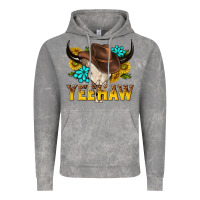 Cloud Rock yeehaw bull skull Vintage Hoodie - NancyCooperArtShop