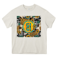 Cream gigi sunflower turquoise Heavy Core Tee - Jasminsmagicworld