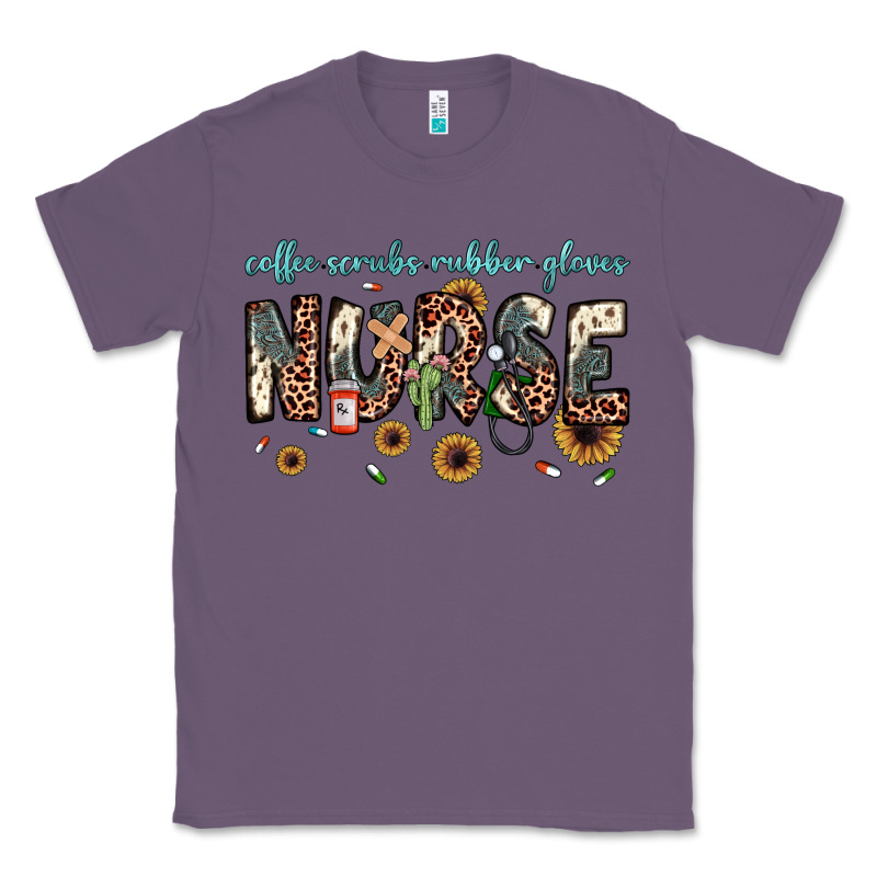Nurse Coffee Scrubs Rubber Gloves Classic Tee by JahusDesignShop | Teevron