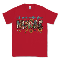 Red nurse coffee scrubs rubber gloves Classic Tee - JahusDesignShop
