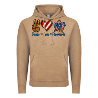 Vintage Coffee Peace Love Fireworks Vintage Hoodie - Jasminsmagicworld
