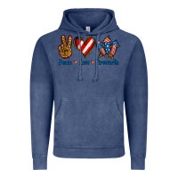 Vintage Denim Peace Love Fireworks Vintage Hoodie - Jasminsmagicworld