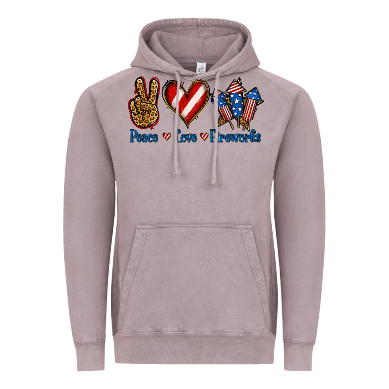 Peace Love Fireworks Vintage Hoodie by Jasminsmagicworld | Teevron