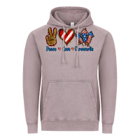 Vintage Zinc Peace Love Fireworks Vintage Hoodie - Jasminsmagicworld