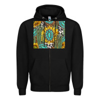 Black western cactus with sunflowers and turquoise tumbler tbs Zipper Hoodie - TumblerDesignByShophia