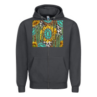 Smoke western cactus with sunflowers and turquoise tumbler tbs Zipper Hoodie - TumblerDesignByShophia
