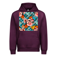 Mauve Wine fall pig seamless pattern Urban Hoodie - BundleAndBundleShop