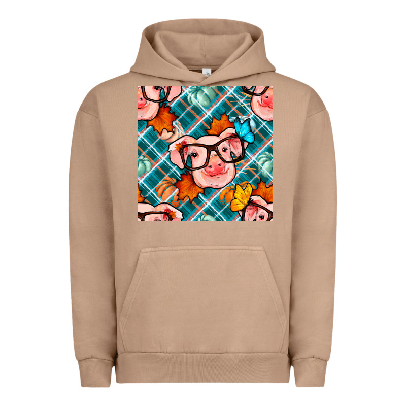 Fall Pig Seamless Pattern Urban Hoodie by BundleAndBundleShop | Teevron
