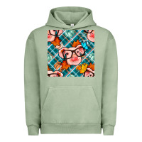 Pigment Oil Green fall pig seamless pattern Urban Hoodie - BundleAndBundleShop