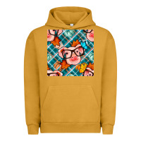 Pigment Peanut Butter fall pig seamless pattern Urban Hoodie - BundleAndBundleShop