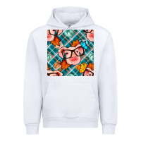 White fall pig seamless pattern Urban Hoodie - BundleAndBundleShop