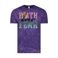 Cloud Purple faith over fear Vintage Tee - NancyCooperArtShop