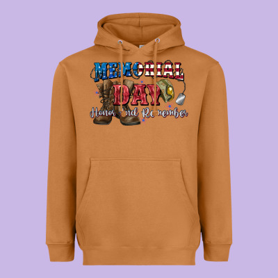 Memorial Day Honor Ans Remember Heavyweight Hoodie Designed By Cowgirlartshop