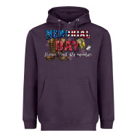 Plum Memorial day honor ans remember Heavyweight Hoodie - CowGirlArtShop