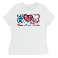 White peace love dental Ladies Tee - AdoDesignShop