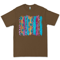 Cacao gemstone and pink leopard brushstrok Premium Tee - AdoDesignShop