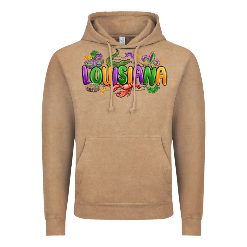 Mardi Gras Louisiana Vintage Hoodie by MaliasSmallBusiness | Teevron