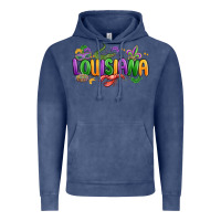 Vintage Denim mardi gras louisiana Vintage Hoodie - MaliasSmallBusiness