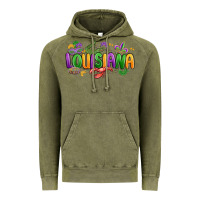 Vintage Olive mardi gras louisiana Vintage Hoodie - MaliasSmallBusiness