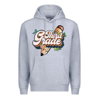 Heather Grey third grade Premium Hoodie - JahusDesignShop