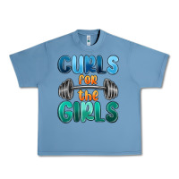 Pebble Blue curls for the girls Urban Heavy Tee - MaliasSmallBusiness