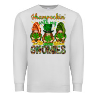 Dove Grey Shamrockin' with my gnomies St. Patricks day Premium Sweatshirt - HowdyJamesFarm