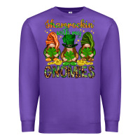 Purple Shamrockin' with my gnomies St. Patricks day Premium Sweatshirt - HowdyJamesFarm