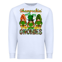 White Shamrockin' with my gnomies St. Patricks day Premium Sweatshirt - HowdyJamesFarm