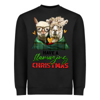 Black have a llamazing christmas alpaca head Heavyweight Sweatshirt - LillyAllenDesigns