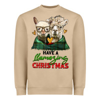 Have A Llamazing Christmas Alpaca Head Heavyweight Sweatshirt | Teevron