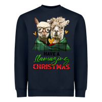 Navy have a llamazing christmas alpaca head Heavyweight Sweatshirt - LillyAllenDesigns