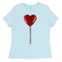 Baby Blue heart candy Ladies Tee - AdoDesignShop