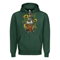 Sports Green Western whiskey bottle Zipper Hoodie - HowdyJamesFarm